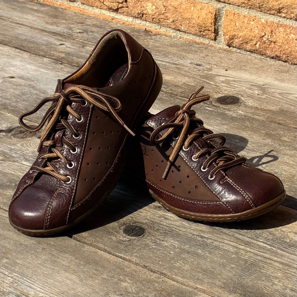 Born Hawkeye Womens 6 M/W W0578 Brown Leather Oxford Lace Up Comfort Shoes 36.5